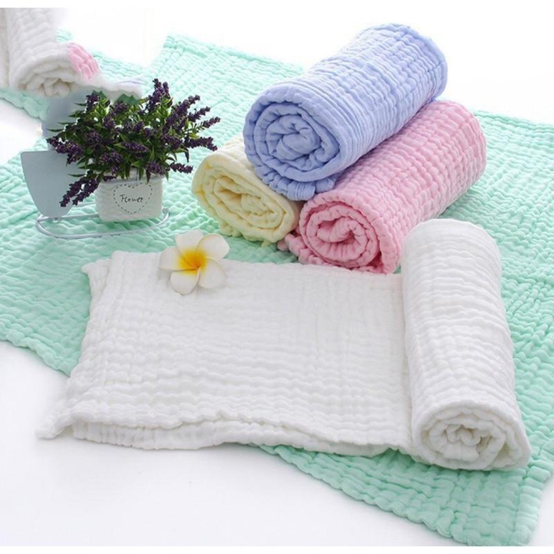 Khăn tắm 6 lớp màu trơn,bằng vải xô dày, siêu mềm, an toàn cho làn da nhạy cảm nhất 1