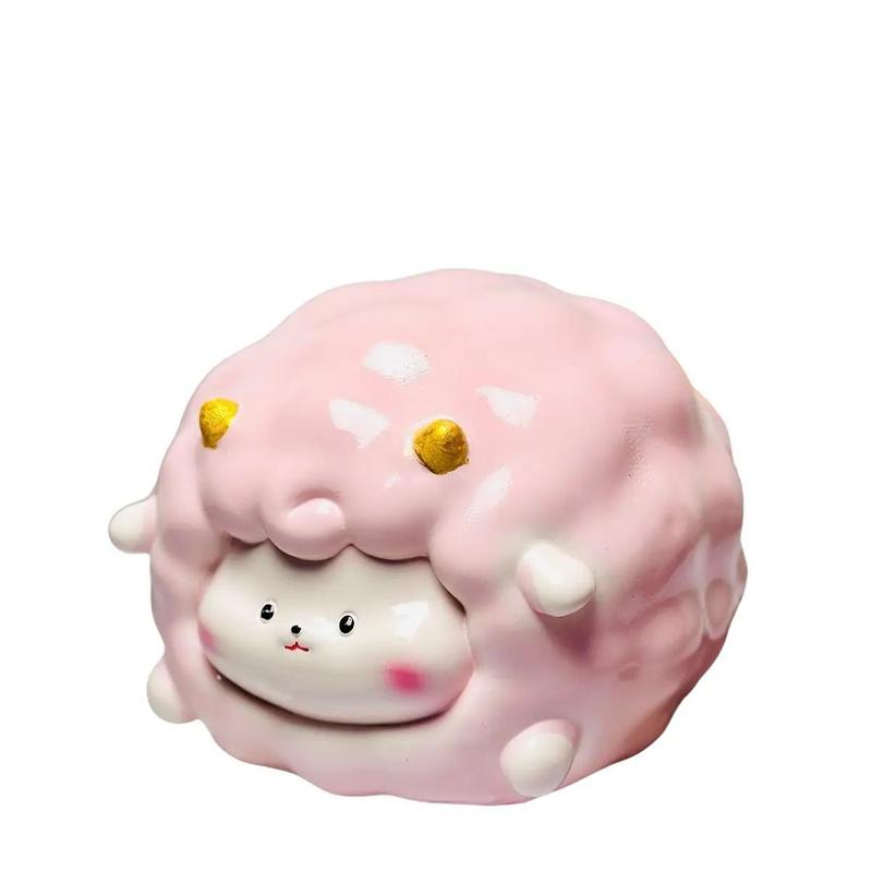 [Lỗ TRÒN] Ống tiết kiệm CỪU MÂY BÔNG | Heo đất/Lợn đất, Ống heo đựng tiền, decor, trang trí Đồng heo mini đính đá