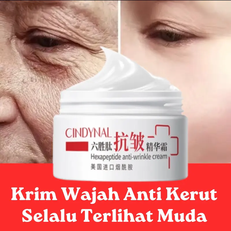 CINDYNAL Moisturizer Hexapeptide anti Wrinkle Cream Pelembab Wajah Penghilang Garis Halus Anti Penuaan Dini 3
