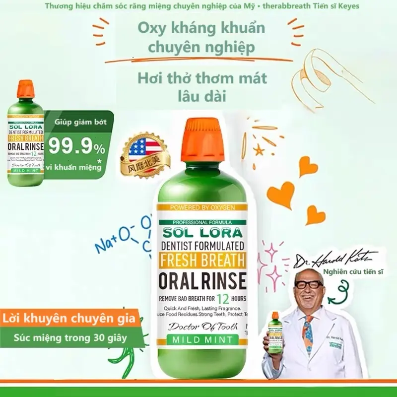 Nước súc miệng Doctor's kháng khuẩn, khử mùi hôi và lưu lại hương thơm, hơi thở thơm mát và không cay