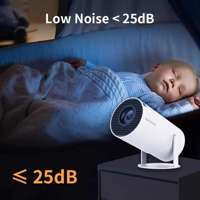 Smart HY300-A RAM 2/16 GB Projector 4K HD Android Dual WIFI 6.0 6000 Lumens Bluetooth 3