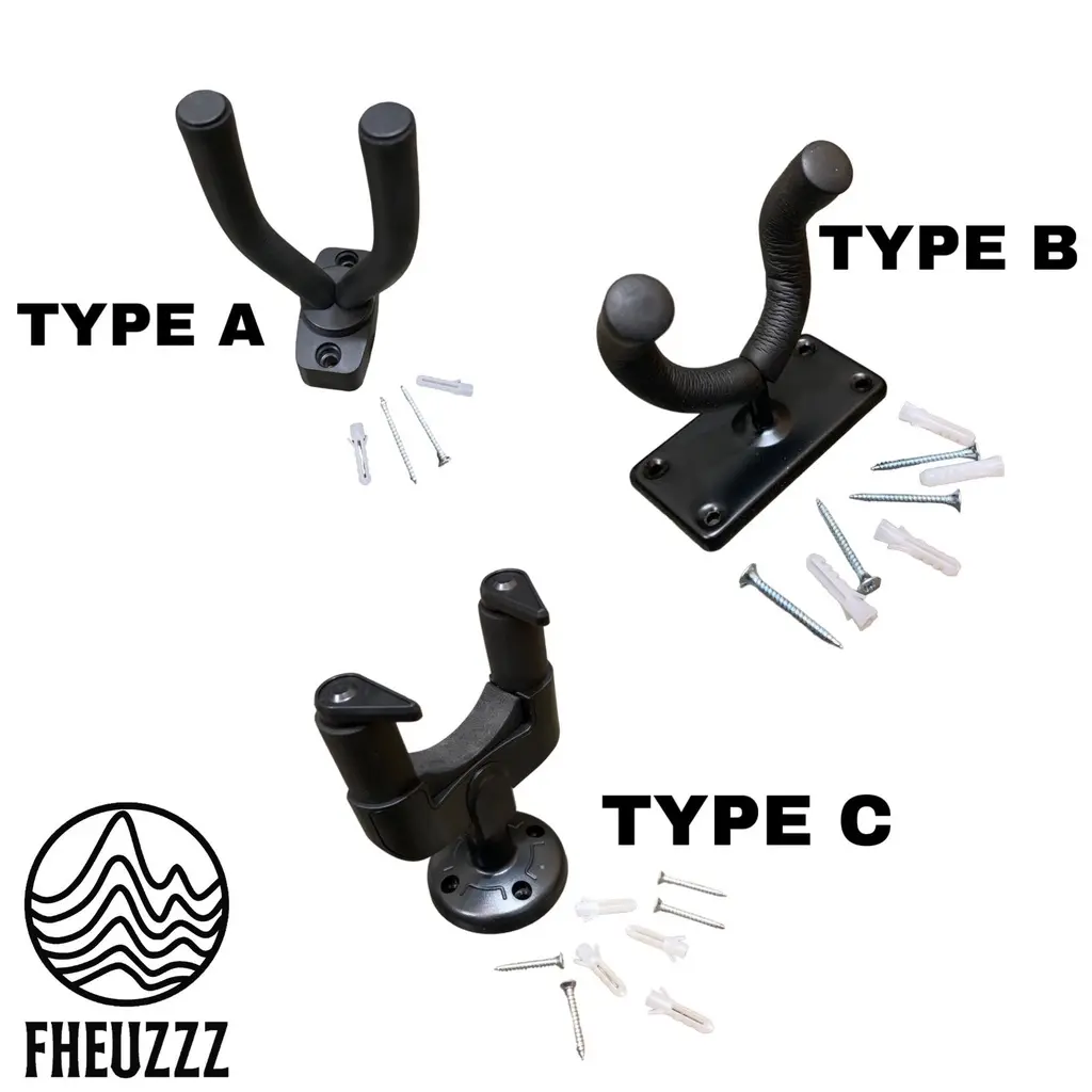 Hanger Hook Stand Gantungan Dinding Gitar Guitar Bas Bass Ukulele Biola