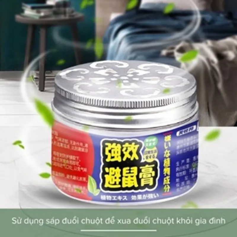 Đuổi chuột, thuốc đuổi chuột trong nhà, sáp đuổi chuột chiết xuất thực vật an toàn hộp 100g_SĐC 4