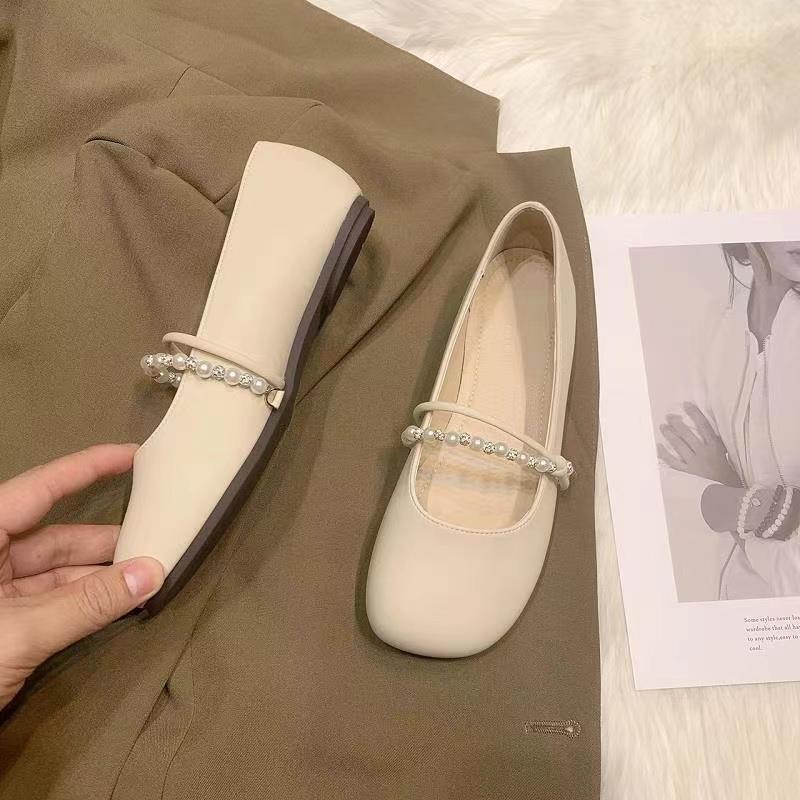 Giày Nhẹ Nhàng, Phong Cách Cổ Tích Wanwan Lei, Giày Cao Gót Đế Bằng, Dành Cho Nữ, Bộ Sưu Tập Mùa Hè Mới 2024, Giày Mary Jane Với Váy, Giày Đế Mềm 2