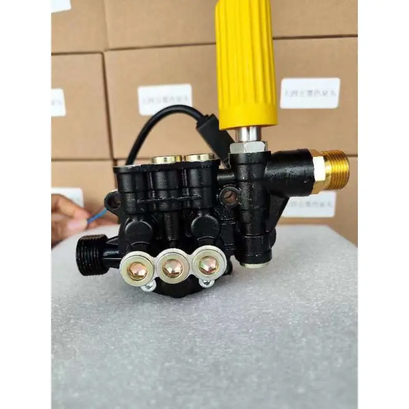 ￼Đầu bơm máy rửa xe gia đình, đầu bơm áp lực ( ĐẦU BƠM CÓ CHỈNH ÁP KÈM RƠ LE ĐIỆN ) 3