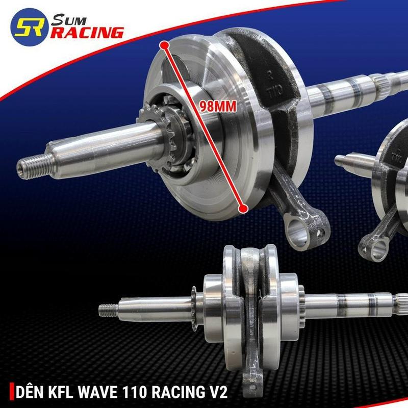 Dên Lớn Wave 110 Sum Racing Má 98 ( Hành trình 55.5 )