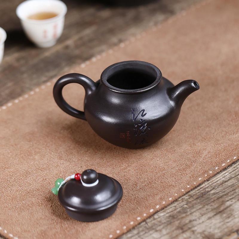 Ấm Trà Đất Sét Tím, Yixing, Cho Trà Hoa Sen Và Pha Thảo Dược, Nồi Gốm Phong Thủy, Kèm Hộp Quà, Thiết Yếu Cho Thời Gian Trà Gia Đình 2
