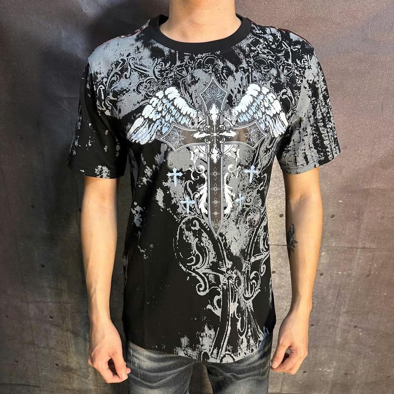 Áo thun hoa văn hình thánh giá cánh chim