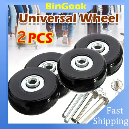 【4 PCS】Roda Koper Pengganti Karet Luggage Replacement Wheel 40 45 50 60 x 18 mm Rubber Suitcase Wheels Set Roda Koper Pengganti 40 45 50mm Luggage Replacement Wheel Wheels Roda Koper Replacement Pengganti 0