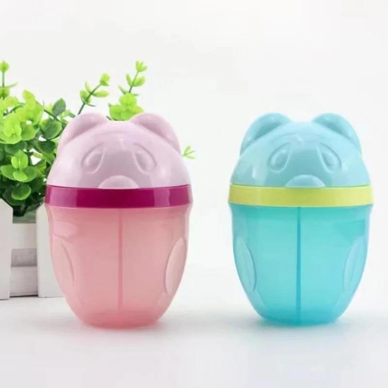 Hộp Đựng Sữa Bột Hình Gấu, 3 Ngăn, Cầm Tay, Dung Tích Lớn, Hộp Đựng Thức Ăn, Chống Rò Rỉ, Thích Hợp Cho Bé Bú, Hộp Đựng Công Thức, Hộp Đựng Sữa Bột Trữ Sữa Voi bình  giữ bình  giữ ấm 2