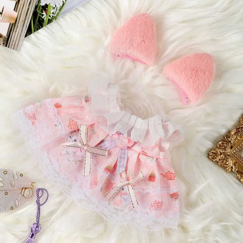Quần Áo Búp Bê Dễ Thương, Hàng Mới Về, Có Phụ Kiện Băng Đô Nơ, 10 Kiểu Quần Áo Búp Bê Nhồi Bông Váy Công Chúa, Búp Bê Búp Bê Bông 20Cm, Thích Hợp Cho Búp Bê EXO Idol 6