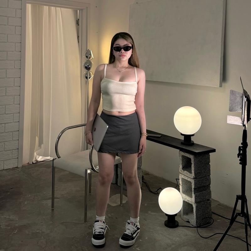 Áo hai dây croptop kimcuongsokiuu đủ màu len tăm hàn co giãn tốt