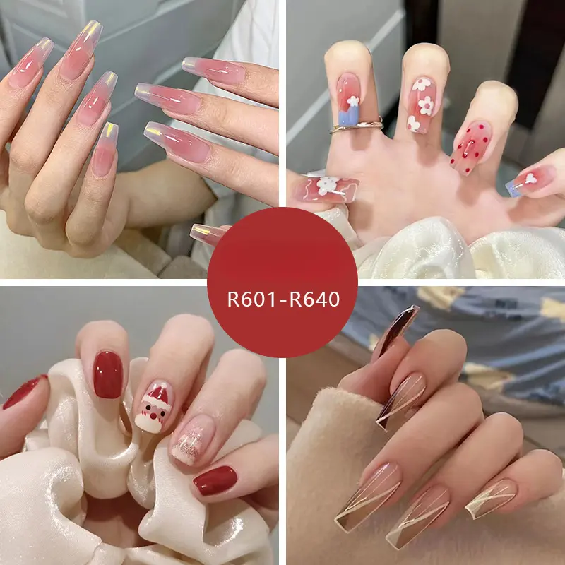 Mang móng tay giả với cá tính, đầu móng tay cô gái Aurora dễ thương, hợp thời trang, phong cách nữ thần trắng, 24 miếng, mới
