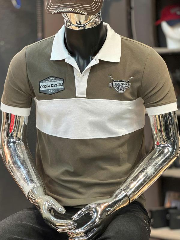 [2 Mẫu Áo Polo COMA ] Áo Thun Bâu Nam Cổ Bâu thêu 2 Logo COMA MÀU RÊU THÁP TRẮNG T3301 T3066 K3 STORE Menswear