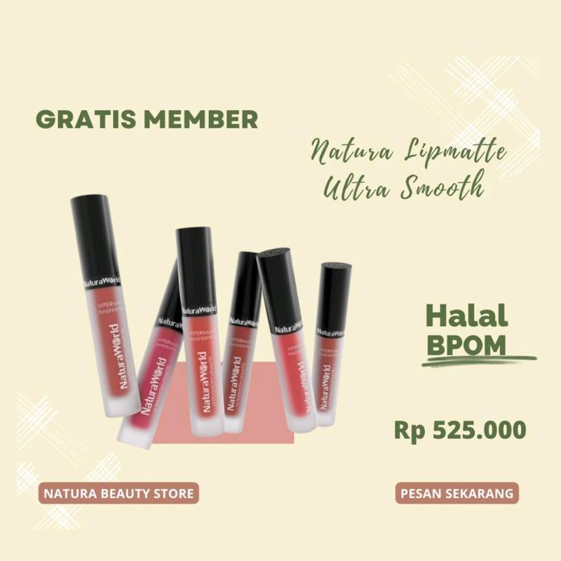 1 Paket Lipmatte Naturaworld Isi 6 pc 0
