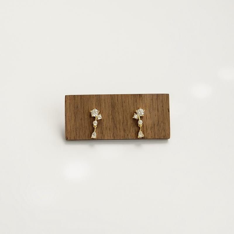 Galaxy Dainty Zirconia Stud Earrings 1