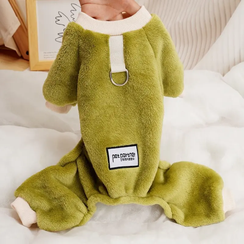 Áo Jumpsuit Quần Cho Chó, Trang Phục Thường Ngày Dày Dặn Mùa Đông, Mềm Mại Và Ấm Áp, Quần Áo Cho Chó Bốn Chân, Có Dây Xích Chữ D, Đồ Ngủ Cho Chó Thoải Mái, Thích Hợp Sử Dụng Trong Nhà Và Ngoài Trời 7