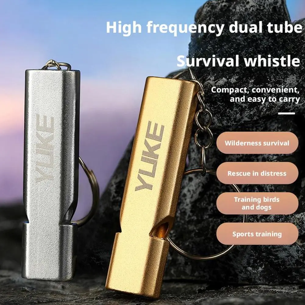 1 Pcs Aluminum Alloy Whistle Outdoor Survival Whistle 45°bevel Cutout Sharp Voice Whistle For Physical Education Teacher
