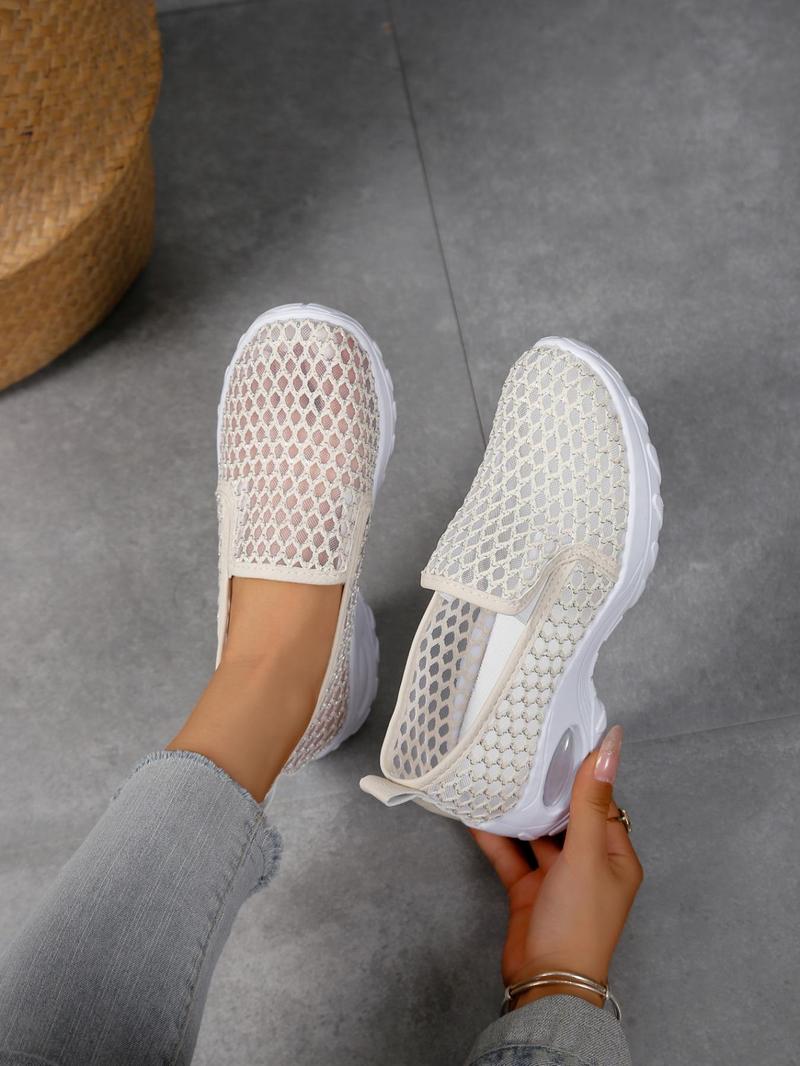 Product Introduction of Women's Fashionable Breathable Mesh Slip on Sandals, Casual Comfortable Sandals for Summer, Lightweight Breathable Shoes for Daily Wear, Girl 7