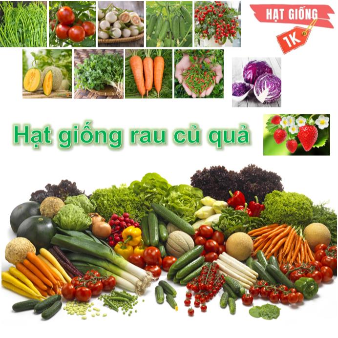 Hạt giống rau củ quả bốn mùa   Nảy mầm 100 %   - Dễ trồng ăn ngon 