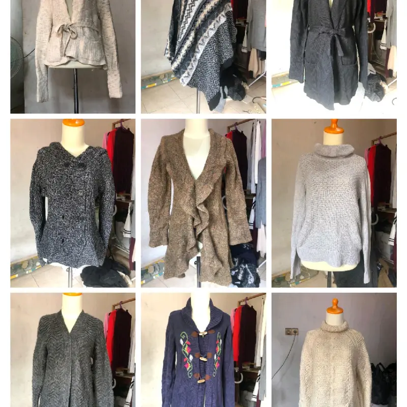 RAJUT KODE CO (01-100) SWEATER CARDIGAN PREMIUM Atasan Panjang Wanita Knitwear Outer Kardigan Baju Santai Polos Wol 1