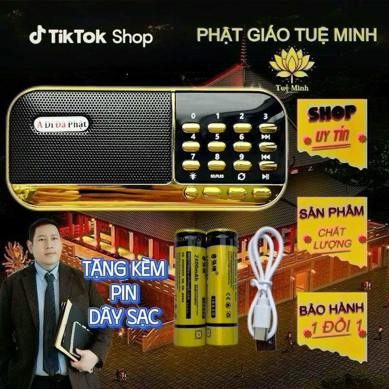 Máy nghe niệm Phật T2 có 68 bài, máy nghe nhạc, máy có khe cắm thẻ nhớ, có đèn pin, tặng 2 pin sạc 2400 mAh.  Củ Loa nghe kinh. craven bấm loapc k08 m14 loa  chess _ di động mini loamini rẻ