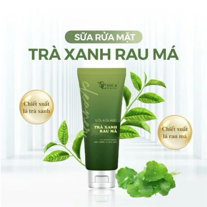 Sữa rửa mặt trà xanh - rau má SicaWhite hỗ trợ sạch da giảm mụn Nữ Skincare Dưỡng Ẩm Da Chăm Sóc Da Women nữ nam skin care