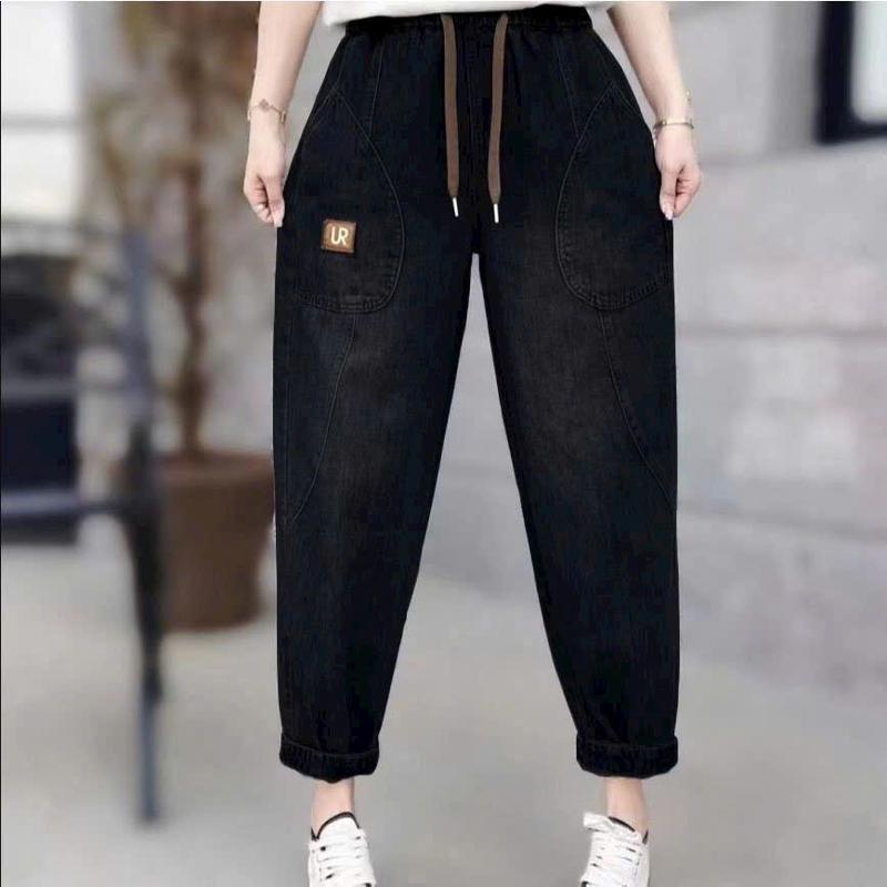 Quần jean baggy bò giấy chất liệu mềm mại đi học đi làm đi chơi thoải mái quần big size nữ Voi Jean Pants 2
