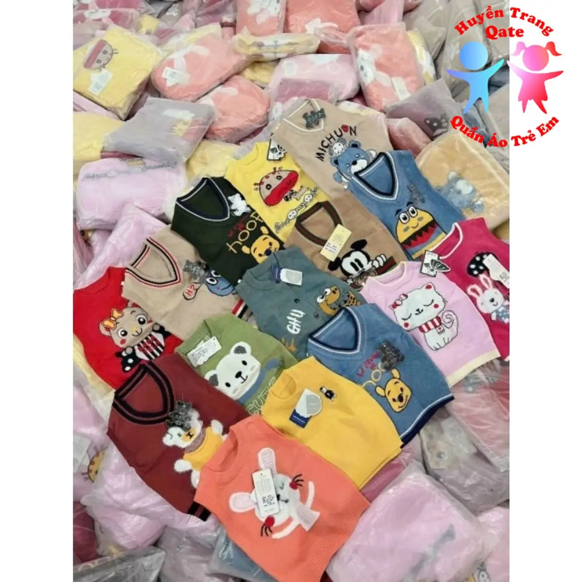 Áo gile len cho bé trai và gái Huyền Trang