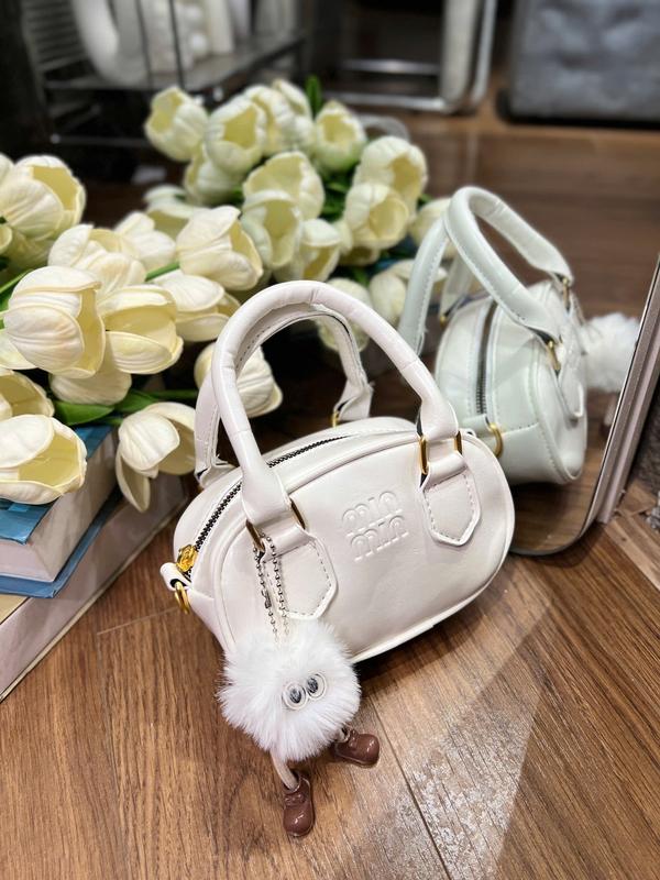 Túi Xách Tay Đeo Chéo Mini Cute Dễ Thương MinMin Tặng Kèm Gấu - Kem, Bag Nữ 3