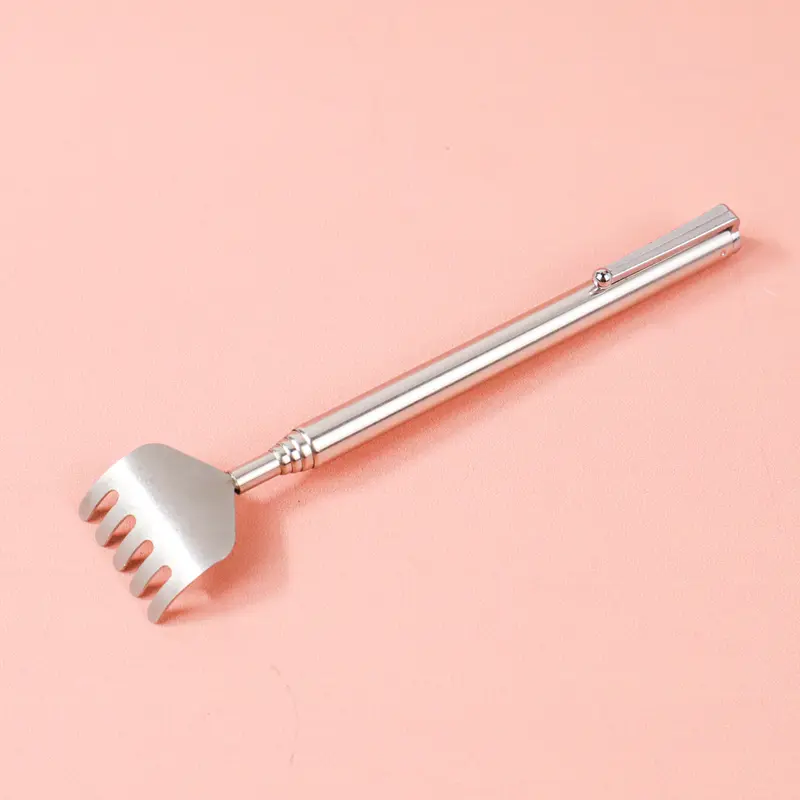 Alat Garuk Punggung Pen Clip Stainless Steel Telescopic Back Scratcher Tubuh 2
