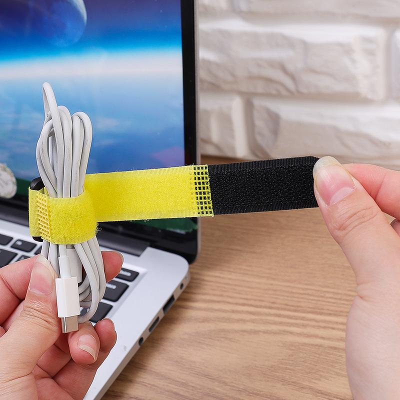 Product Introduction of Pengikat Kabel Pelekat Sendiri, 5 Keping, Boleh Digunakan Semula, Pengikat Ikatan Gelung Cangkuk, Tali Nilon, Gancu Terbalik, Penyusun Wayar Talian 17