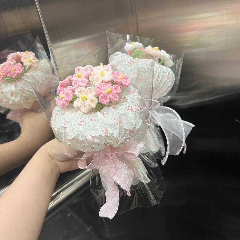 [Hoa Len] Bó hoa lưu ly handmade từ len sợi gói xinh xắn