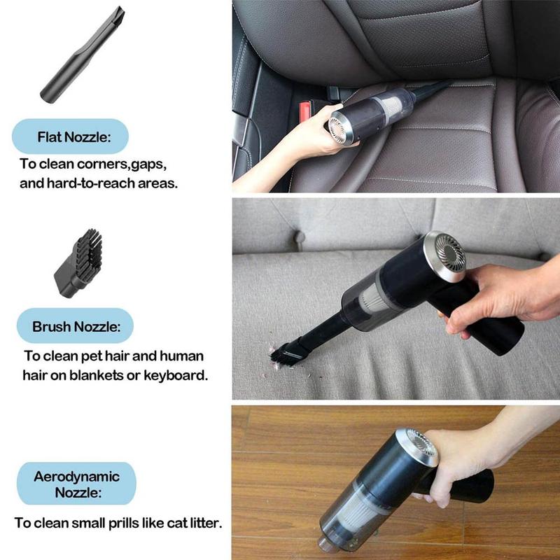 C3001 Vacuum Cleaner Wireless Portable Mini - Vakuum Penghisap Debu Mobil, Meja, Rumah Dapat Dicas 4