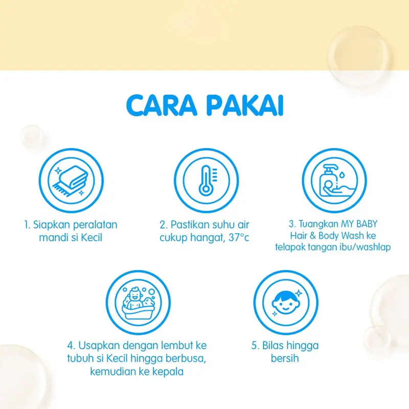 My Baby Hair & Body Wash 75ml+25ml - My Baby Sampo & Sabun Bayi 3