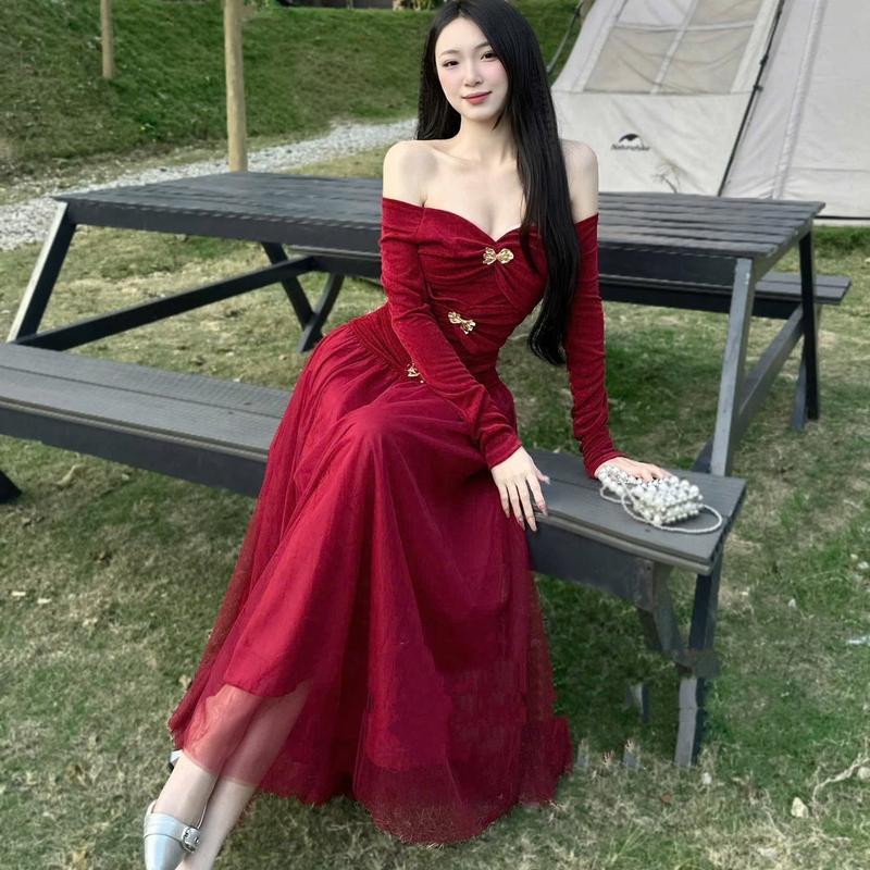 New - Váy nhúng phối tơ trễ vai kèm tag xinh AL2233 MeiCloset 4