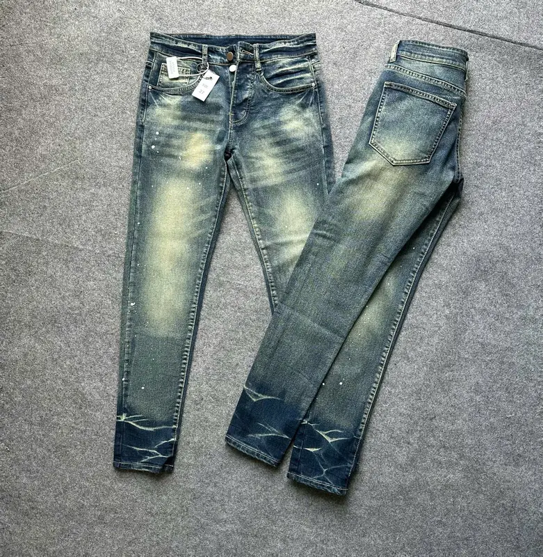 Quần jean nam xanh Pơ Bồ boy phố trơn , cào xước, Rách gối, mẫu  mới hot trend -CS77 STORE Menswear Pants Có Túi 2