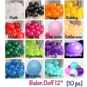 [10pc] Balon Doff 12” - balon doff murah