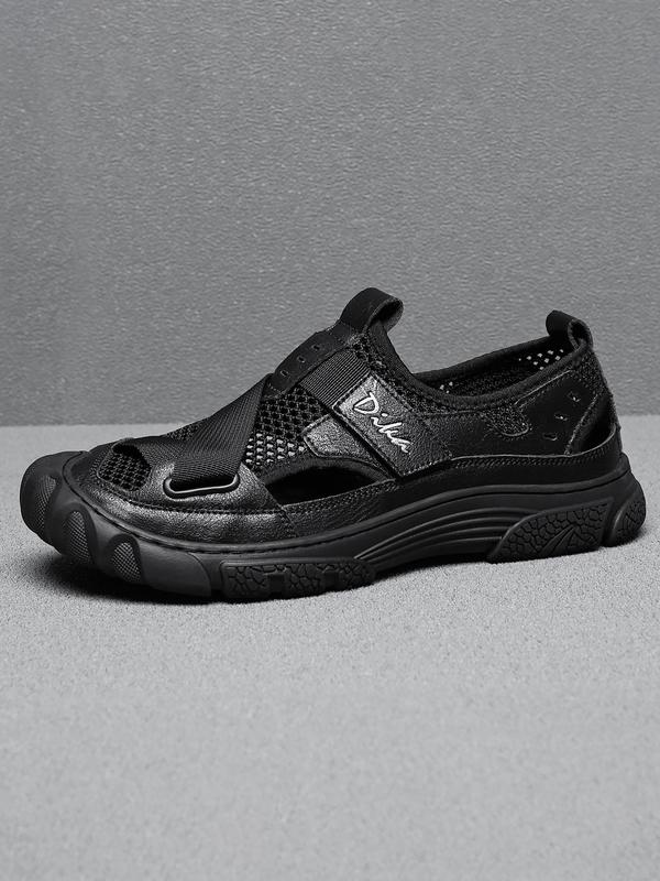 Men's Casual Breathable Mesh Sport Sandals, Fashionable Outdoor Beach Sandals, Male All-match Round Toe Sandals for Daily Wear 2