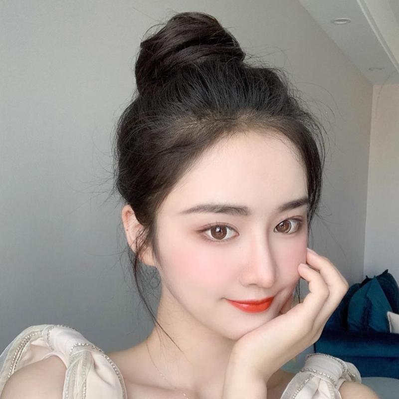 Product Introduction of Bun head wig female real hair natural bouffant scrunchie bract head lazy man disc hair artifact fake antique hair simulation 9