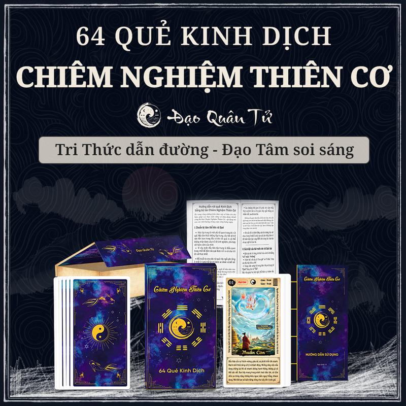 Bộ Bài 64 Quẻ Kinh Dịch - Chiêm Nghiệm Thiên Cơ | Thẻ Bài (64 Lá) Đạo Quân Tử