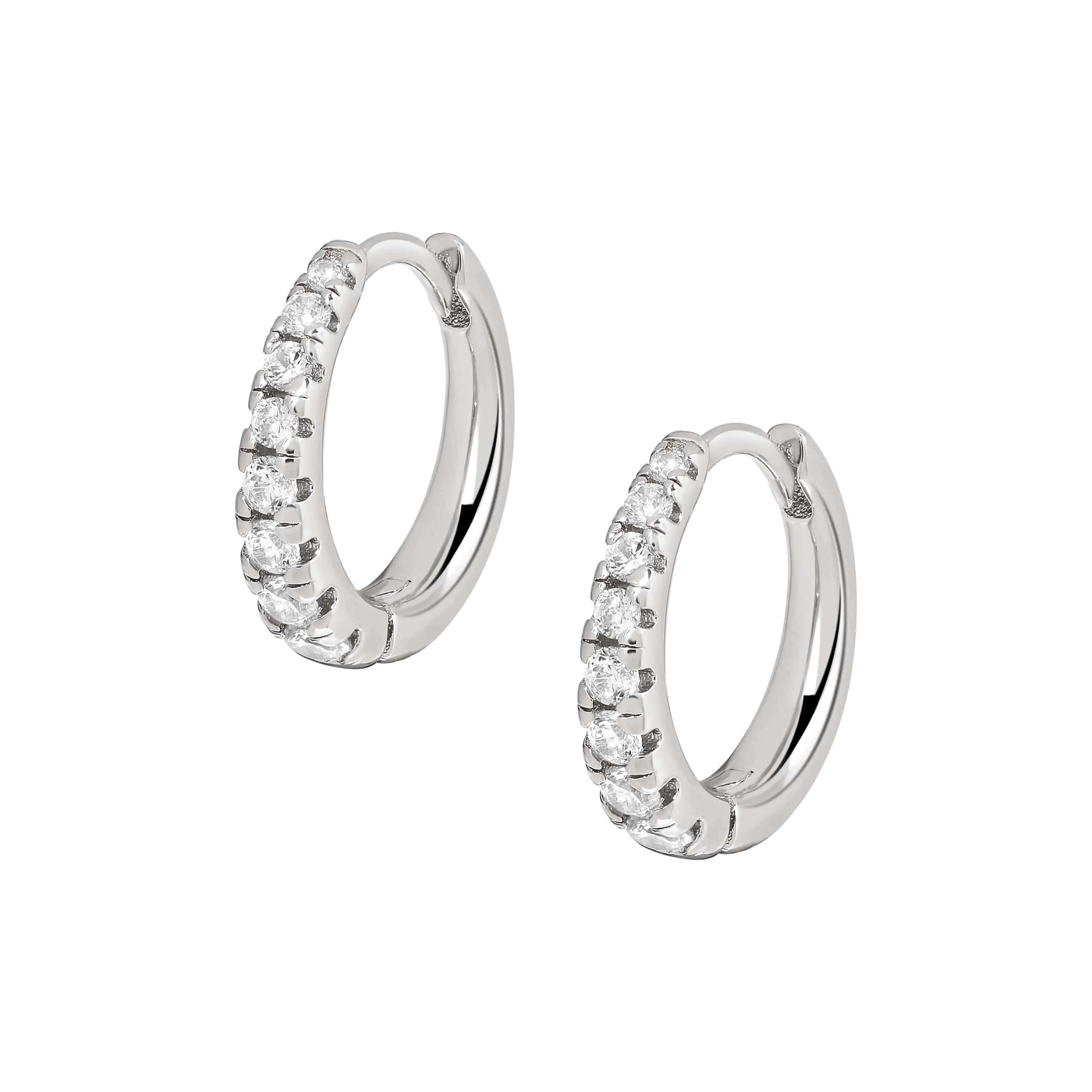 (Silver) Laurel Reversible Hoops