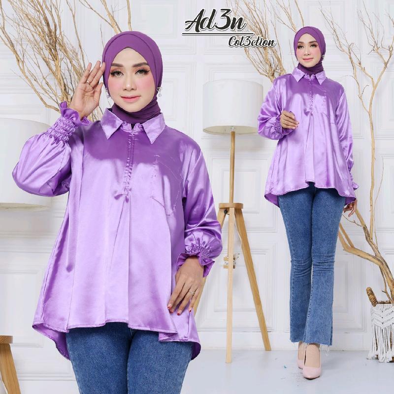 Kemeja Wanita Casual dan Formal Satin Silk Premium Standar Nyaman 1