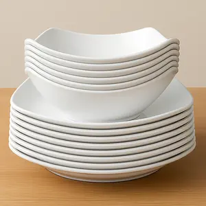 12 PCS PIRING MANGKOK SEGI LENGKUNG SEMI MELAMIN MELAMINE MIE SOTO RAMEN BAKSO JEPANG SET