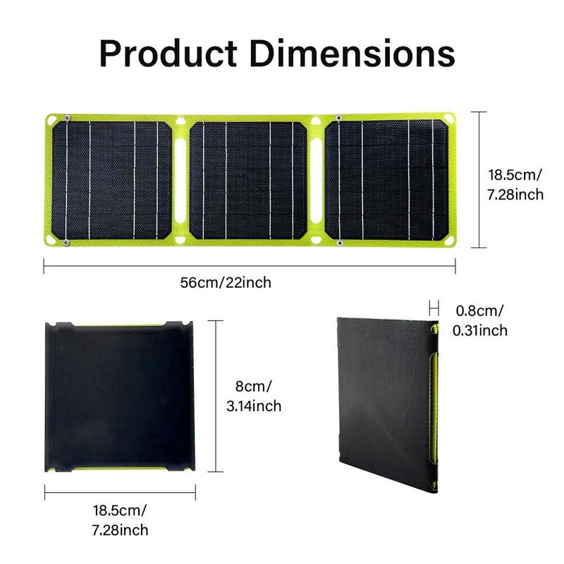 Product Introduction of Tấm Pin Mặt Trời Cầm Tay 21W, Sạc Dự Phòng Gấp Gọn, 5V Bộ Sạc Nhỏ Giọt, Không Thấm Nước, Thích Hợp Cho Các Hoạt Động Ngoài Trời, Bộ Sạc Pin Điện Thoại Di Động Để Cắm Trại, Đi Bộ Đường Dài Và Du Lịch 30