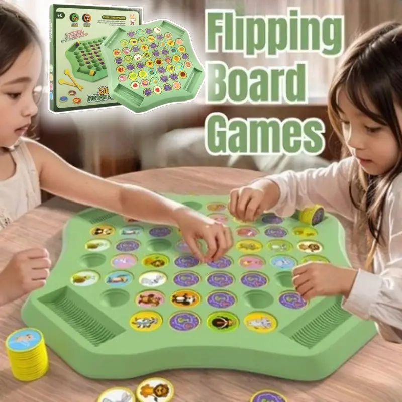 Mainan Puzzle Anak Edukasi Tebak Gambar Daya Ingat Papan Game Flip Chess Edukatif Sensorik Motorik Keluarga Toys