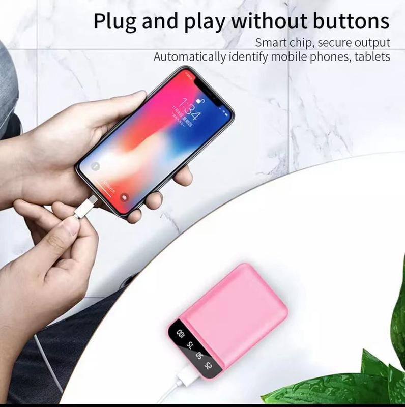 WANKEI LENTIVEN Powerbank 20000 mAh Cute Mini Kartun Screen Digital Display 3