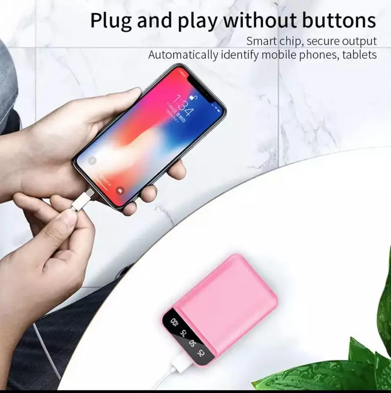 WANKEI LENTIVEN Powerbank 20000 mAh Cute Mini Kartun Screen Digital Display 2