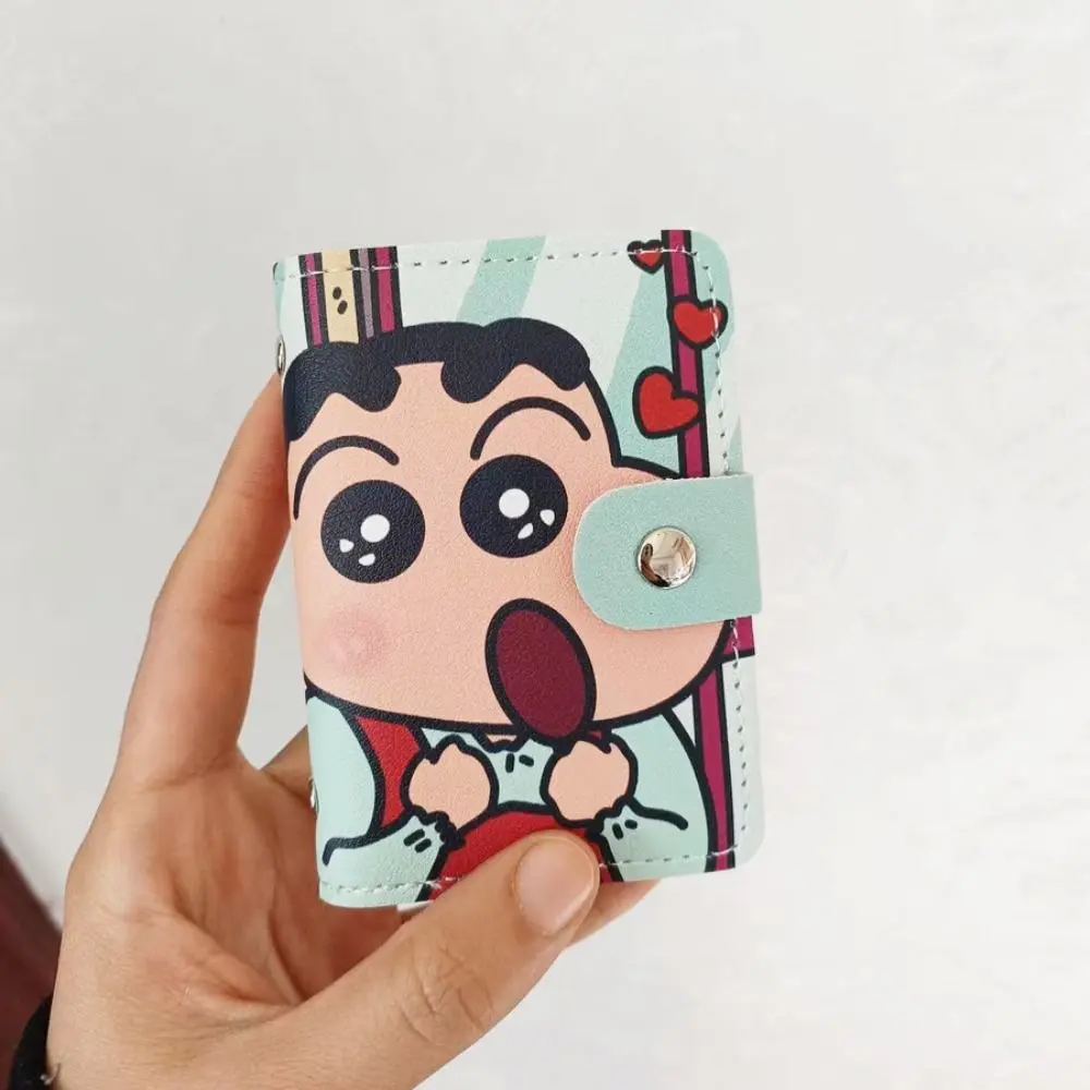 ví đựng tiền Xu Pu Shin-chan Bút Chì Màu Phong Cách Hàn Quốc, Đa Chức Năng, Có Túi Đựng Thẻ, 20 Khe Cắm Thẻ, Túi Đựng Tiền Lẻ, Ví Ngắn Anime, Thích Hợp Cho Học Sinh