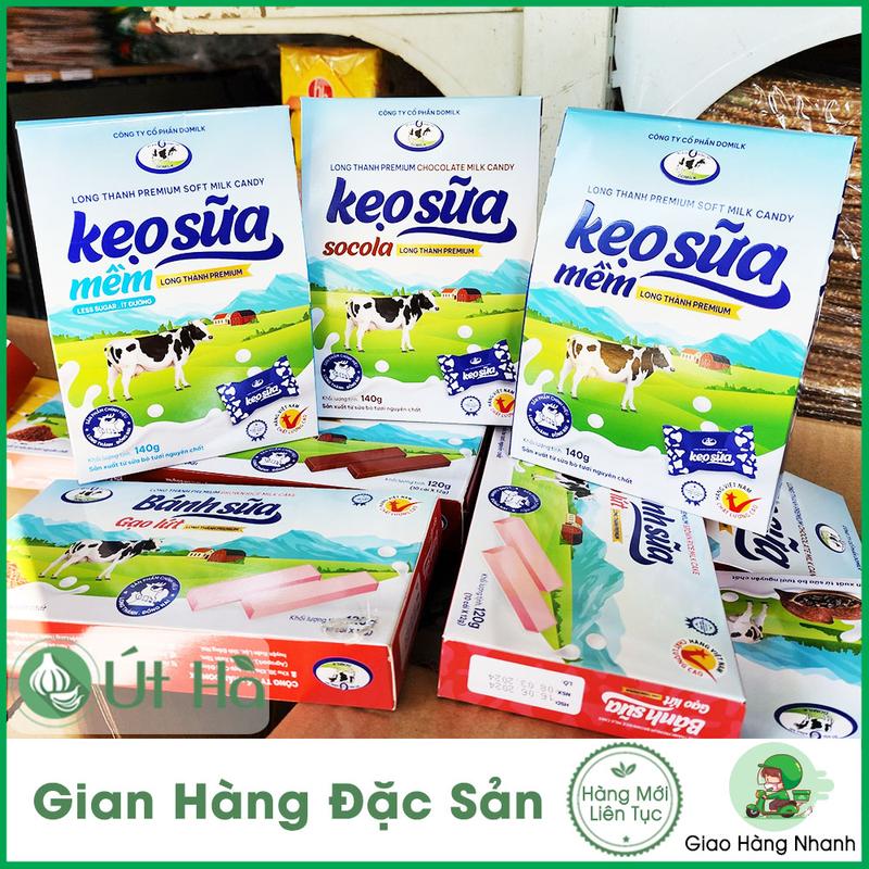 Kẹo Sữa Bò Long Thành Gói 140gr Kẹo Sữa Mềm Dẻo Thơm Ngon Từ Sữa Tươi Thượng Hạng